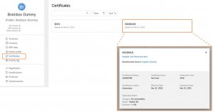 SAP Ariba Managing supplier certificates